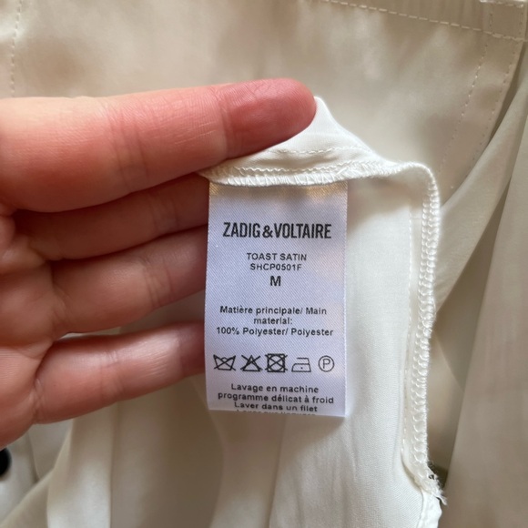 ZADIG & VOLTAIRE - Toast Satin Judo Button-Up Shirt - Picture 13 of 15